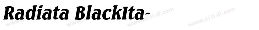 Radiata BlackIta字体转换